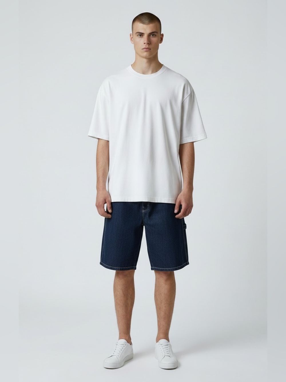 Vintage South Pole Navy Cargo Shorts with Contrast Stitch